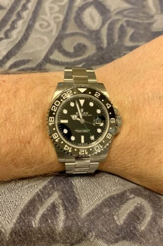 Click to view full screen Superclone Rolex GMT-Master II 126710GRNR "Bruce Wayne" Oyster 2024 photo review