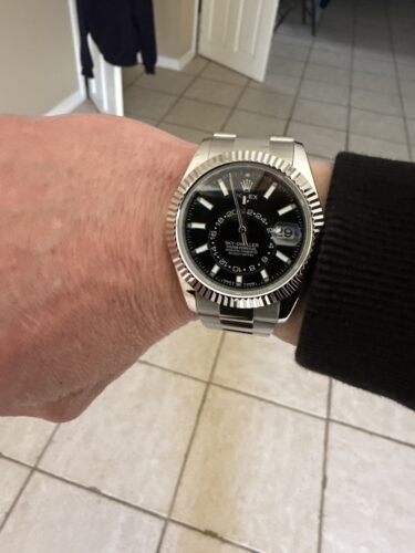 Superclone Rolex Sky-Dweller Bright black Dial 336934 Oyster photo review