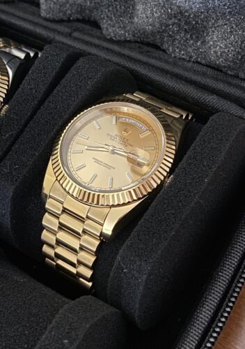 Click to view full screen Replica Rolex Day-Date II Champagne Dial 228238 40 mm photo review