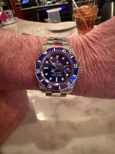 Replica Rolex Submariner Blue Dial 116619LB "Smurf" photo review