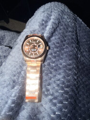 Click to view full screen Replica Rolex Sky-Dweller Chocolate Dial 326935 photo review